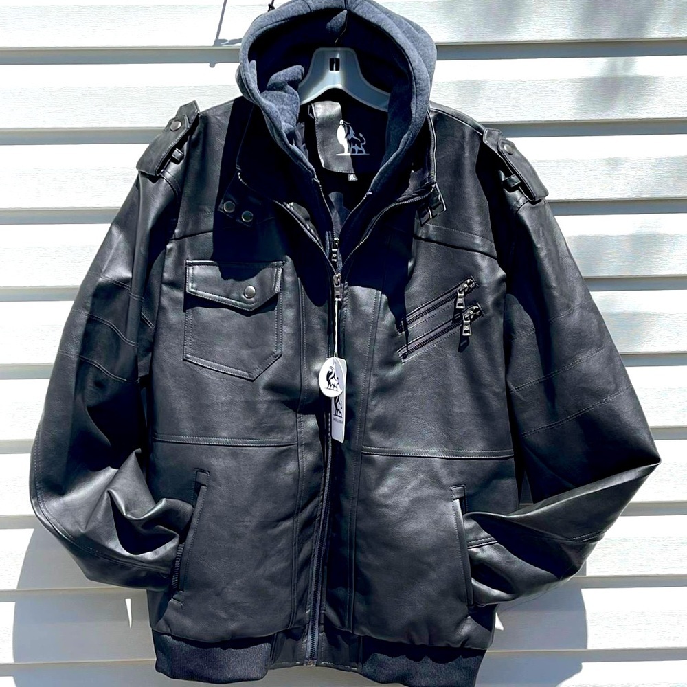 David OutWear El Salvador Premium‎ PU Leather Jacket Black XL, Biker/Motorcycle